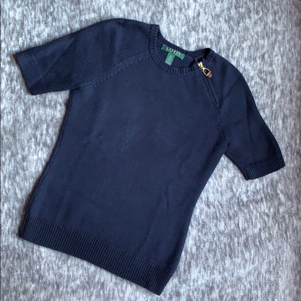 Lauren Ralph Lauren Zip Shoulder Sweater